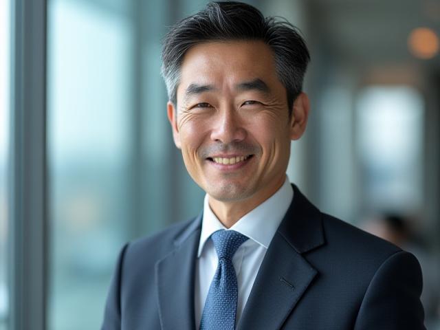 代表取締役 浜辺 太郎のプロフェッショナルなポートレート