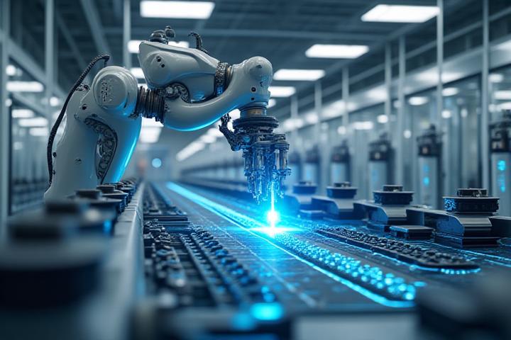 AI導入による検品自動化を示唆する工場のイメージ
